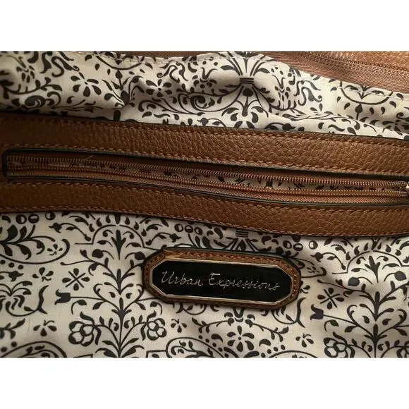 EUC Urban Expressions LARGE TOTE + Crossbody Strap, Brown. Excellent condition. - Picture 4 of 5